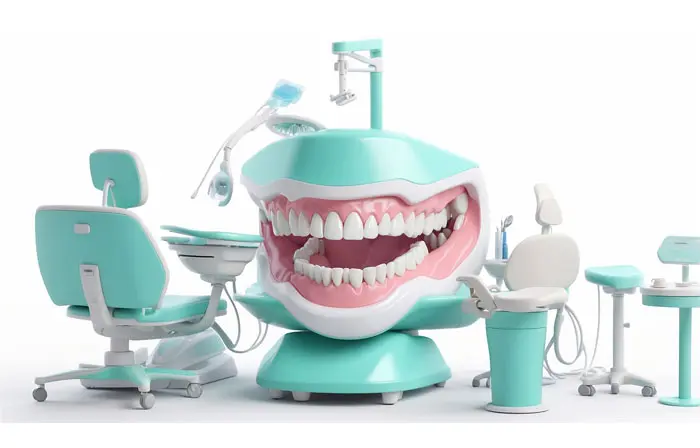 Modern Dentist Clinic 3d Model Illustration